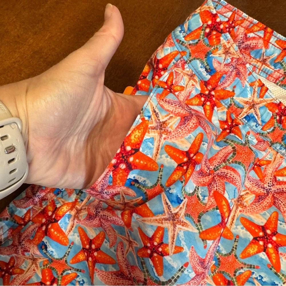 NWT Men's Swims Tropea Starfish Swim Shorts XXL Elastic Drawstring Waist